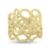 Billede af Ring huller bobler, br. 15,8 mm. 925s forgyldt (forgyldning vil blive slidt af ved brug !)