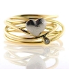 Billede af Ring med guldtråde, hjerte brill. 0,03 w/vs. 14 kt. (Trådring)
