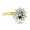 Billede af Rosetring akvamarin og 10 brillanter a 0,08 w/vs. 14 kt. guld