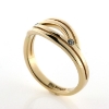 Billede af Ring med 2 brill. a 0,03 w/vs. 14 kt.