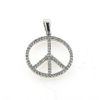 Billede af *Vedhæng, fredstegn (peace tegn) brilliant ialt 0,25 ct. w/si.(hj. 15,5 mm.) 18 kt. 750 hvg. 
