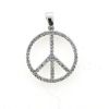Billede af *Vedhæng, fredstegn (peace tegn) brilliant ialt 0,25 ct. w/si.(hj. 15,5 mm.) 18 kt. 750 hvg. 