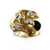 Billede af Ring unika, blomst med  stilke og brillanter 14 kt.