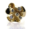 Billede af Ring unika, blomst med  stilke og brillanter 14 kt.