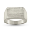 Billede af Ring massiv lukket bund, rek. plade 14 kt. hvg.