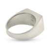 Billede af Ring massiv lukket bund, rek. plade 14 kt. hvg.