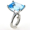 Billede af Ring fattet med topas 18*13 mm.  + brill. 14 kt. hvg.