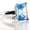 Billede af Ring fattet med topas 18*13 mm.  + brill. 14 kt. hvg.