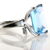 Billede af Ring fattet med topas 18*13 mm.  + brill. 14 kt. hvg.