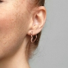 Billede af Pandora Asymmetrisk Hjerte Creoler rosaforgyldt metalblanding