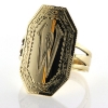 Billede af Ring med plade og håndgraveret monogram 14 kt.