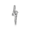 Billede af Pandora ring sølv hjerter med kubisk zirkonia str. 48-60