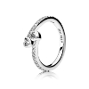 Billede af Pandora ring sølv hjerter med kubisk zirkonia str. 48-60