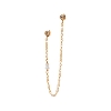 Billede af STINE A ørering Twin Flow With Stones Chain & Pearls forgyldt sølv (1 stk.)
