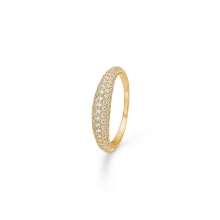 Billede af Mads Z "Half Moon" ring 14 kt. smal m. ialt 0,60 ct. brillanter w/si str. 58