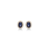 Billede af Mads Z 14 kt. ørestik  "Royal Sapphire" m safir og ialt 0,16ct w/si
