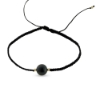 Billede af By Pind armbånd sølv forgyldt med knyttet nylon og ferskvandsperle (16-21 cm)