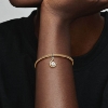 Billede af Pandora charm Hestesko m. skive sølv + forgyldt metalblanding m. cz