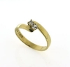 Billede af Ring forskudt, grabbe fatning 2 stk. brill. a 0,03 w/vs. 8 kt.
