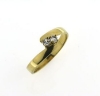 Billede af Ring forskudt, grabbe fatning 2 stk. brill. a 0,03 w/vs. 8 kt.