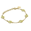 Billede af Susanne Friis Bjørner armbånd sølv forgyldt m. lemon kvarts (17 - 21cm)