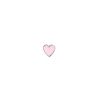 Billede af STINE A ørestik Petit Love Heart sølv lyserød emalje (1 stk)