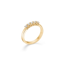 Billede af Mads Z "Crown Alliance" ring 14 kt m. 5 x 0,04 ct w/si brillanter str. 58