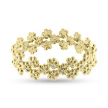 Billede af Armlænke hyldeblomst, 36 brill. a 0,04 w/vs. + 1 stk. 0,07 w/vs. br. 20 mm. 18 cm. 14 kt.  