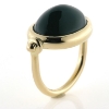 Billede af Ring med grøn agat 14 kt.