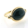 Billede af Ring med grøn agat 14 kt.