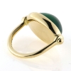 Billede af Ring med grøn agat 14 kt.