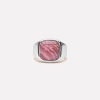 Billede af *IX Studios Cushion Signet Ring Rhodocrosite sølv (str 54)