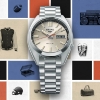 Billede af Seiko 5 Sports Automatic ur stål lænke champagnefarvet skive 37mm 10bar