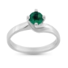 Billede af Ring m. 4 grab. fatn. smaragd 0,78 ct. 14 kt.hvg