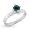 Billede af Ring m. 4 grab. fatn. smaragd 0,78 ct. 14 kt.hvg