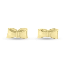 Billede af Ørestikker "Simple Bow" sløjfer 8 karat guld