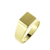 Billede af Ring firkantet plade 925s. forgyldt (forgyldning vil blive slidt af ved brug !)