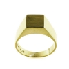 Billede af Ring firkantet plade 925s. forgyldt (forgyldning vil blive slidt af ved brug !)
