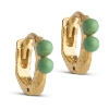 Billede af *ENAMEL Copenhagen Paula Grass Green øreringe 6mm sølv forgyldt m. emalje