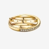 Billede af Pandora Krydsende Tredobbelt Pavé Båndring forgyldt metalblanding m. cz (str. 48-60)