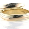 Billede af Vielsesringe 3 farver 14 kt. guld, d. ring isat brill. 7*0,01 + 2*0,005 w/vs. 14 kt.