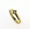 Billede af Ring m carre fatn. syn. sten 3 m/m. 8 kt.