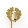 Billede af Fængselforbundet FF, emblem, stiknål med nålesikring 925s. forgyldt