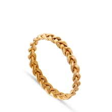 Billede af *Jane Kønig Small Braided ring sølv forgyldt flet str. 49