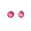 Billede af Susanne Friis Bjørner Ørestik sølv cabochon pink krystal 10 mm