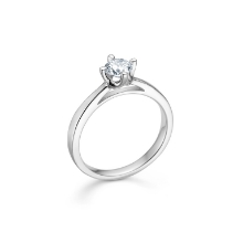 Billede af Mads Z "Crown" ring 14 kt hvidguld m. 0,50ct. W.SI str 60