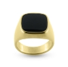 Billede af Herrering i guld med onyx sten