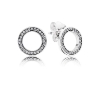 Billede af Pandora ørering sølv cubic zirconia 'Forever PANDORA'