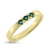 Billede af Alliance ring 3* smaragd a ca. 0,06 ct. 14 kt.