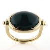 Billede af Ring med grøn agat  18*13 mm. 14 kt.